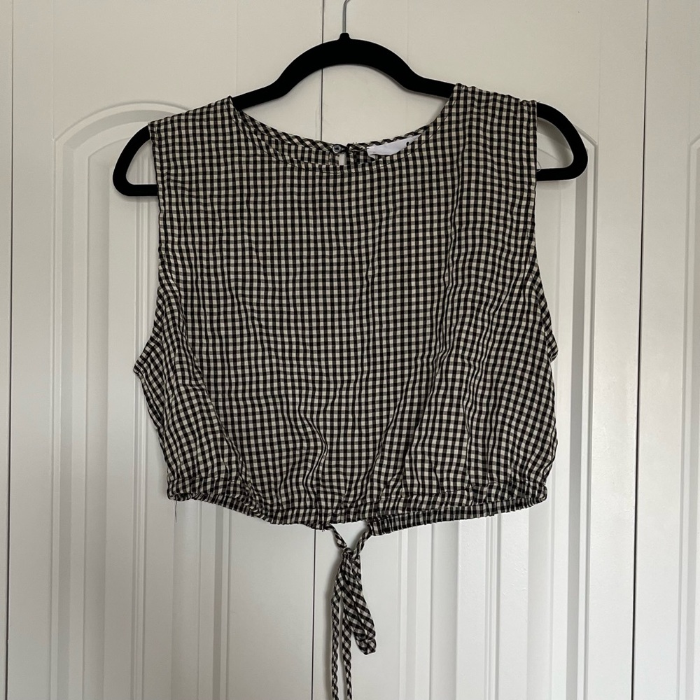 From Palmer Gingham Crop Top